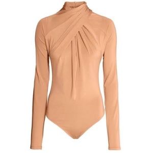 H&M draped neck body suit